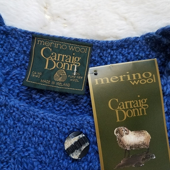 Carraig Donn Vintage Merino Wool Cardigan - Picture 6 of 8